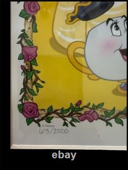 Disney Beauty and the Beast Limited Edition Litho 613/2500 Framed with Film Cell