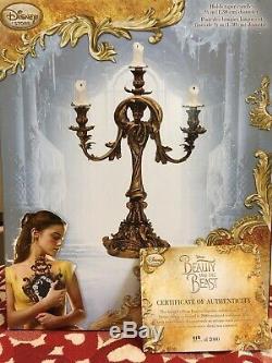Disney Beauty and the Beast Live Action Cogsworth and Lumiere. New in boxes