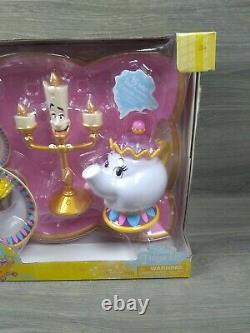 Disney Beauty and the Beast Lumiere Be Our Guest Singing Tea Cart Play Set