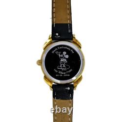 Disney Beauty and the Beast Lumiere Black Dial Ladies Gold Plated Vintage 1990's
