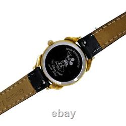 Disney Beauty and the Beast Lumiere Black Dial Ladies Gold Plated Vintage 1990's