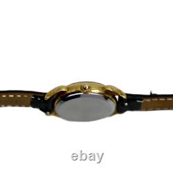 Disney Beauty and the Beast Lumiere Black Dial Ladies Gold Plated Vintage 1990's