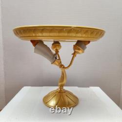 Disney Beauty and the Beast Lumiere Ceramic Cake Stand New in Box