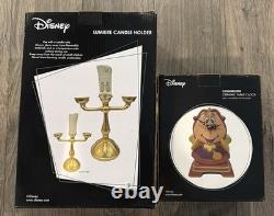 Disney Beauty and the Beast Lumiere & Cogsworth Salt & Pepper Shakers Set