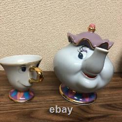 Disney Beauty and the Beast Mrs. Potts Chip Cup and Teapot Set Tokyo Disneyland