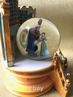 Disney Beauty and the Beast Musical Snow Globe Belle Library 1991 Retired RARE