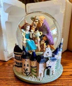 Disney Beauty and the Beast Musical Snow Globe VERY RARE Vintage 1990s Castle