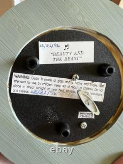 Disney Beauty and the Beast Musical Snow Globe VERY RARE Vintage 1990s Castle