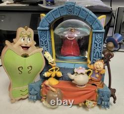 Disney Beauty and the Beast Snow Globe Lumiere Mrs Potts Cogsworth Wardrobe