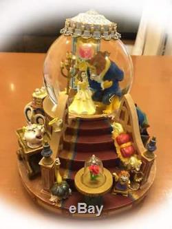 Disney Beauty and the Beast Snow Globe Music Box Bell Figure Dome Alan menken