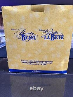 Disney Beauty and the Beast Snow Globe With Light Up Fireplace & Music And Box