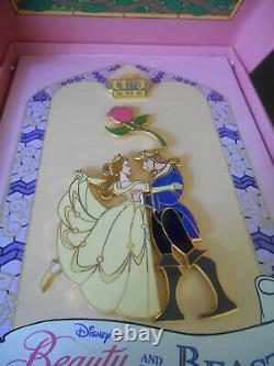 Disney Beauty and the Beast Stained Glass Boxed Set Jumbo Pin LE Princess