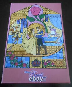 Disney Beauty and the Beast Stained Glass Boxed Set Jumbo Pin LE Princess