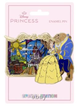 Disney Beauty and the Beast Stained Glass Window Pin Special Edition 300 NEW