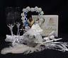 Disney Beauty and the Beast Wedding Cake Topper lot Glasses, knife, server, book