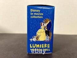 Disney Beauty and the Beast Wooden Doll Set Mrs. Potts, Chip, Lumiere, Cogswor