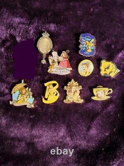 Disney Beauty and the Beast pin lot 9 pins in total Disneyland Paris, DL, WDW