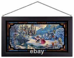 Disney Beauty and the Beast's Winter Enchantment 12? X 23? Framed Glass Art