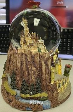 Disney Beauty the Beast 1991 Vintage Musical Snow Globe Collectible Disney