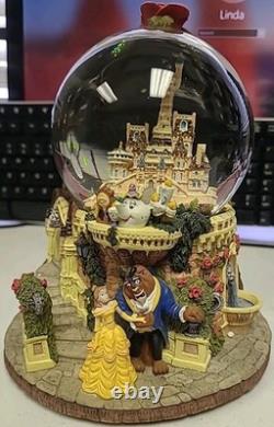 Disney Beauty the Beast 1991 Vintage Musical Snow Globe Collectible Disney