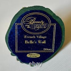 Disney Beauty & the Beast 4pc French Village Cottage, Well, Bridge & Pub. RARE