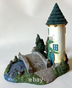 Disney Beauty & the Beast 4pc French Village Cottage, Well, Bridge & Pub. RARE