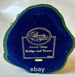 Disney Beauty & the Beast 4pc French Village Cottage, Well, Bridge & Pub. RARE