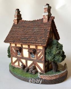 Disney Beauty & the Beast 4pc French Village Cottage, Well, Bridge & Pub. RARE