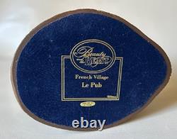 Disney Beauty & the Beast 4pc French Village Cottage, Well, Bridge & Pub. RARE