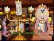 Disney Beauty & the Beast Lumiere 11 Light-up Candelabra & Cogsworth Clock Set