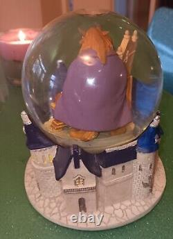 Disney Beauty & the Beast Musical Snow Globe Castle Vintage 1990s Tested Works