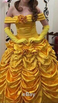 Disney Belle Beauty and the Beast adult Cosplay Princess costume dress