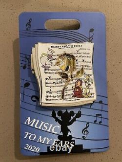 Disney Cast Exclusive Music to My Ears Beauty and the Beast Pin LE 800