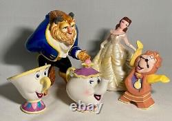Disney Ceramic Beauty and the Beast Set of 5 Schmid Malaysia Vintage