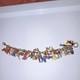 Disney Character Charm Bracelet Gold Tone Mickey, Snow White, Beauty & Beast