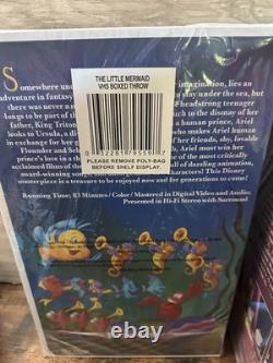Disney Classic VHS Boxed Silk Touch Throw Blanket 50 × 70 MERMAID BEAUTY BEAST