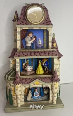 Disney Classics Beauty & The Beast MAGIC MOMENTS Diorama Figurine Clock Rare