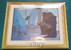 Disney Coa Beauty And The Beast Belle Original Handpainted Production Cel Rare