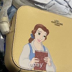 Disney Coach Beauty And The Beast Belle Face Crossbody Bag New In Hand C3404