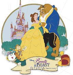 Disney Destination D23 Beauty and the Beast 30th Jumbo Pin, LE 250, WDI, MOG