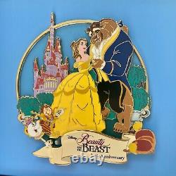 Disney Destination D23 Beauty and the Beast 30th Jumbo Pin, LE 250, WDI, MOG