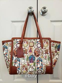 Disney Dooney & Bourke Beauty and the Beast large shopper tote bag purse NICE