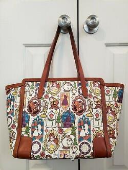 Disney Dooney & Bourke Beauty and the Beast large shopper tote bag purse NICE