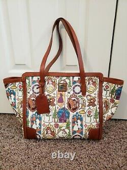 Disney Dooney & Bourke Beauty and the Beast large shopper tote bag purse NICE