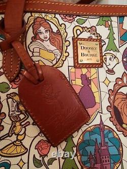 Disney Dooney & Bourke Beauty and the Beast large shopper tote bag purse NICE