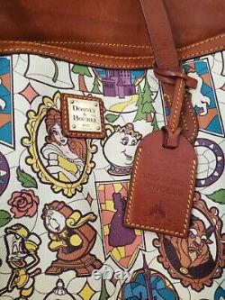 Disney Dooney & Bourke Beauty and the Beast large shopper tote bag purse USED