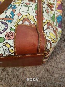 Disney Dooney & Bourke Beauty and the Beast large shopper tote bag purse USED