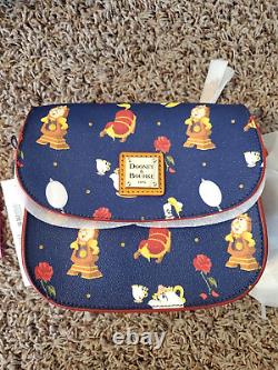 Disney Dooney & Bourke NWT Beauty and the Beast Belle saddle crossbody bag purse