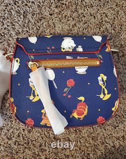 Disney Dooney & Bourke NWT Beauty and the Beast Belle saddle crossbody bag purse