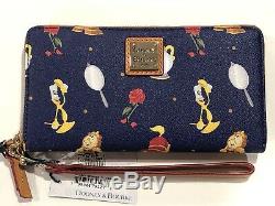 Disney Dooney and Bourke Beauty and the Beast Wristlet Wallet Lumiere Cogsworth